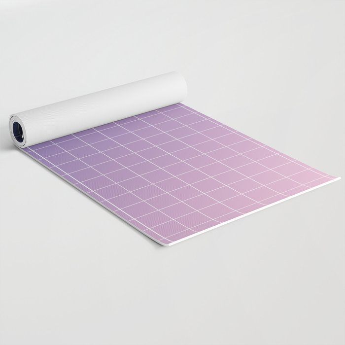 purple / pink - grid Yoga Mat Gallery Image 2