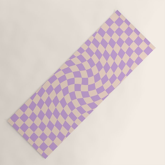 Check V - Lilac Twist â Checkerboard Print Yoga Mat Gallery Image 1