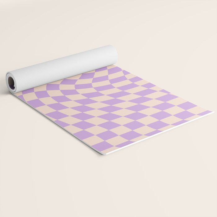 Check V - Lilac Twist â Checkerboard Print Yoga Mat Gallery Image 2
