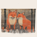 Autumn Forest Fox Pair Wall Hanging Gallery Image 1