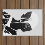 abstract portrait Outdoor Rug Gallery Image 1