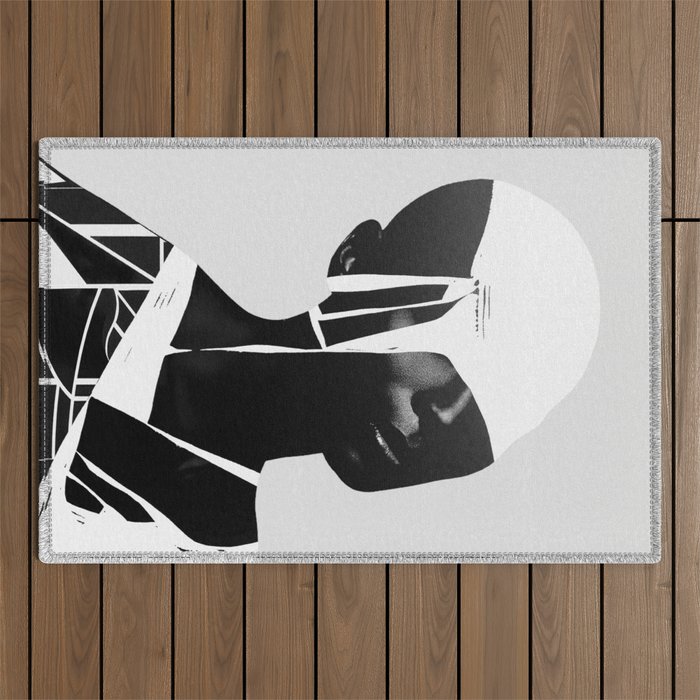 abstract portrait Outdoor Rug Gallery Image 1