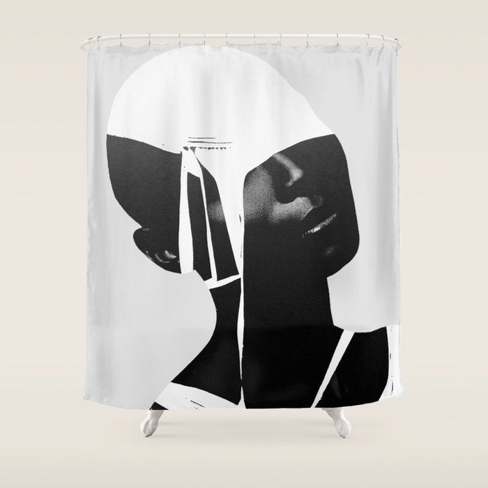 abstract portrait Shower Curtain Gallery Image 1
