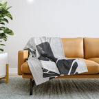abstract portrait Throw Blanket Gallery Image 1