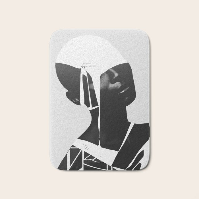 abstract portrait Bath Mat Gallery Image 1