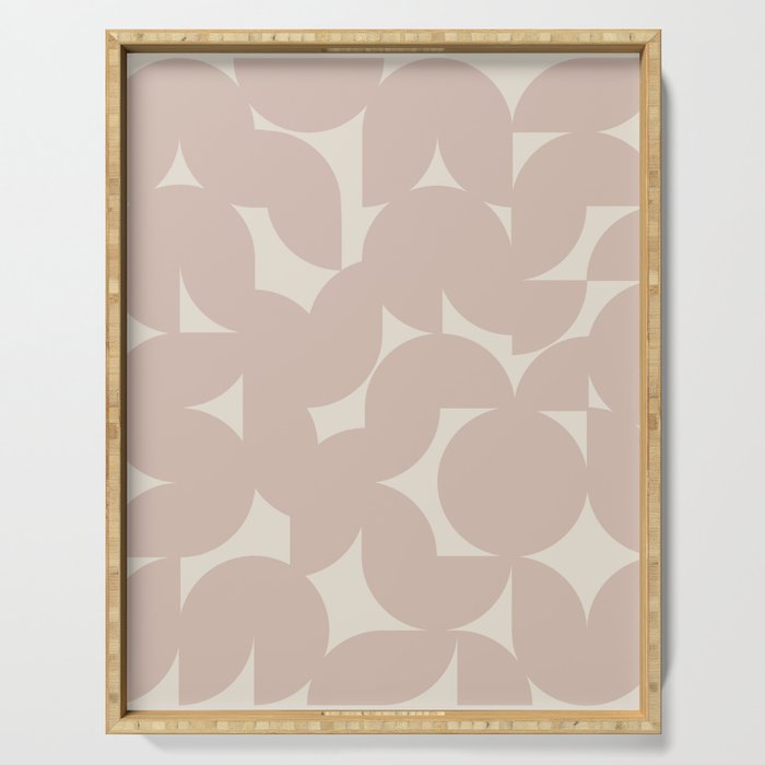 Contemporary Geometric Shapes - Natural Neutral Serving Tray Gallery Image 1