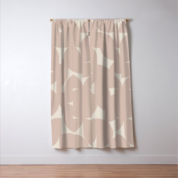 Contemporary Geometric Shapes - Natural Neutral Window Curtain Gallery Image 3