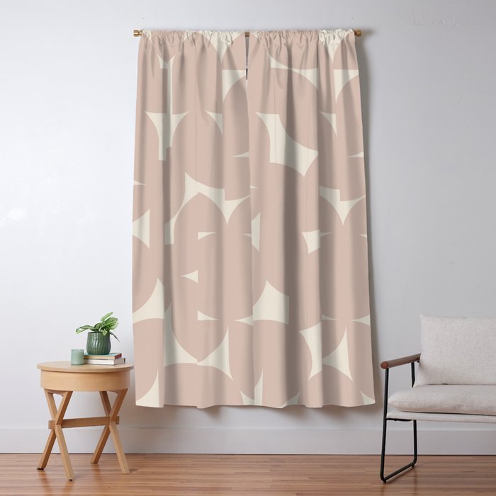 Contemporary Geometric Shapes - Natural Neutral Window Curtain Gallery Image 5