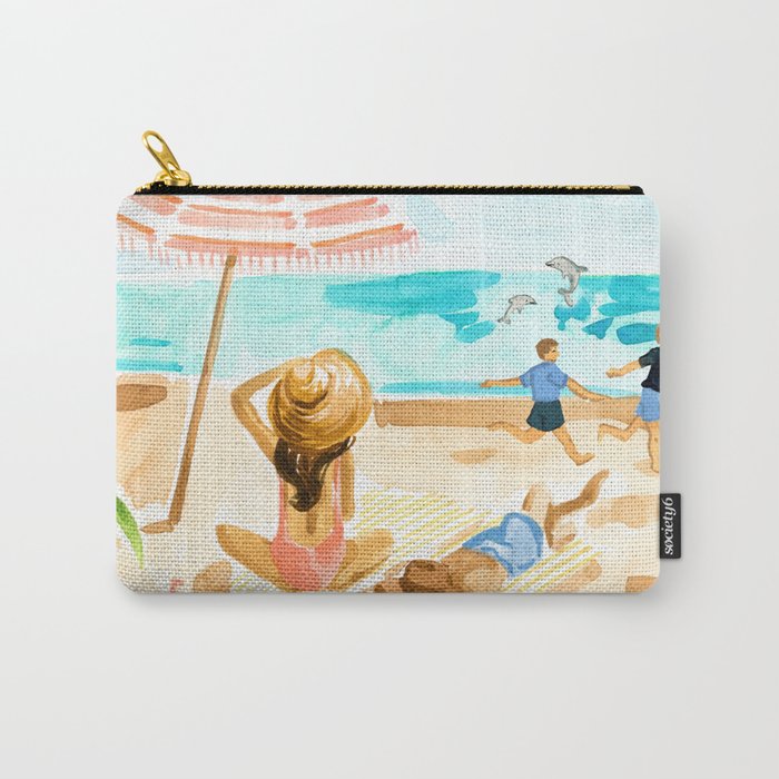 Family at the Beach Carry All Pouch Gallery Image 1