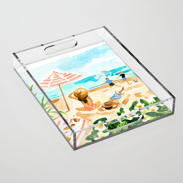 Family at the Beach Acrylic Tray Gallery Image 1