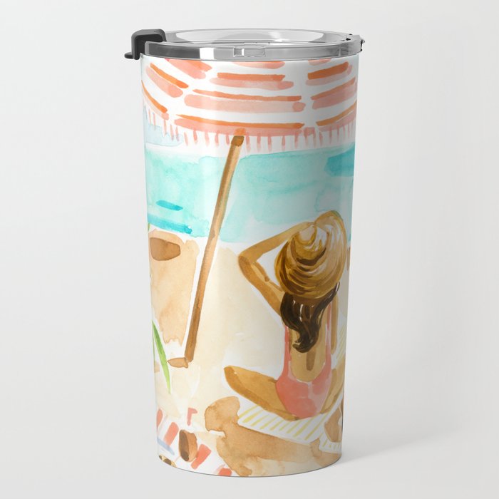 Family at the Beach Travel Mug Gallery Image 3