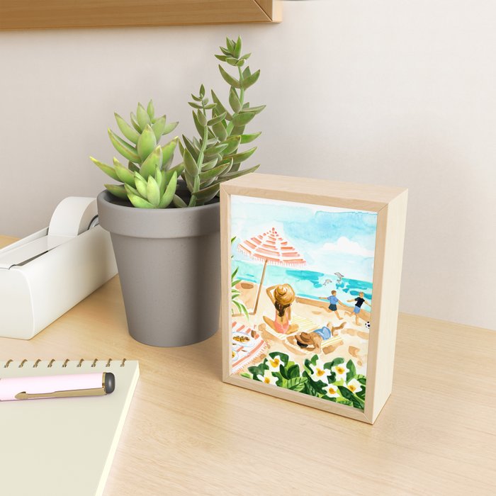 Family at the Beach Mini Art Print Gallery Image 2