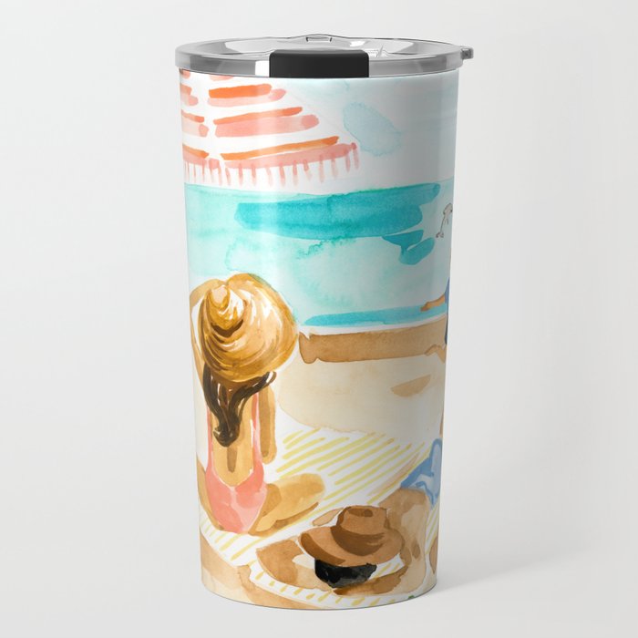 Family at the Beach Travel Mug Gallery Image 1