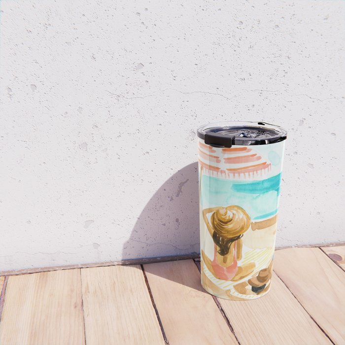 Family at the Beach Travel Mug Gallery Image 4