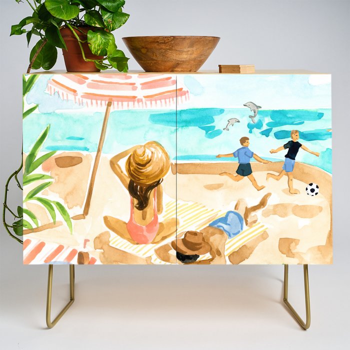 Family at the Beach Credenza Gallery Image 1