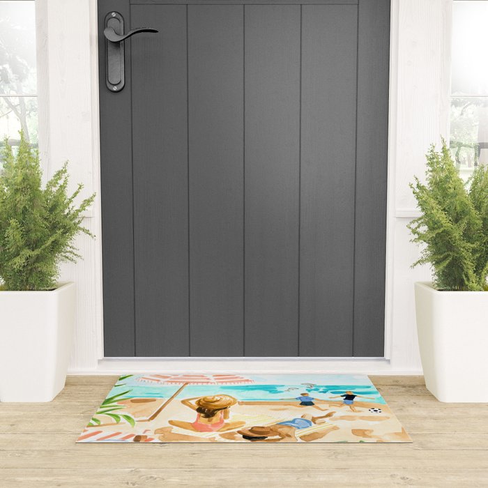 Family at the Beach Welcome Mat Gallery Image 3