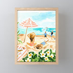 Family at the Beach Mini Art Print Gallery Image 1