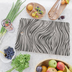 Black & White Irregular Lines Cutting Board Gallery Image 2