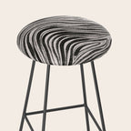 Black & White Irregular Lines Stool Gallery Image 2