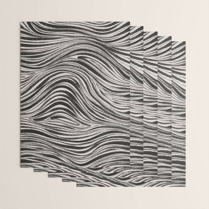 Black & White Irregular Lines Wrapping Paper Gallery Image 3