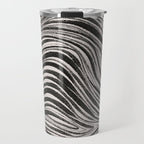 Black & White Irregular Lines Travel Mug Gallery Image 1