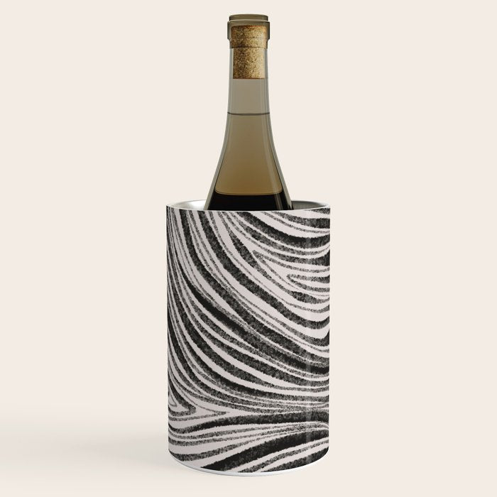 Black & White Irregular Lines Wine Chiller Gallery Image 3