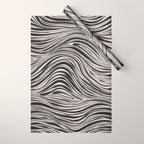 Black & White Irregular Lines Wrapping Paper Gallery Image 1
