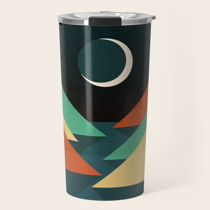 Quiet stream under crescent moon Travel Mug Gallery Image 1