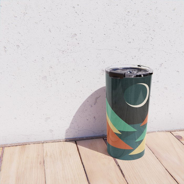 Quiet stream under crescent moon Travel Mug Gallery Image 4