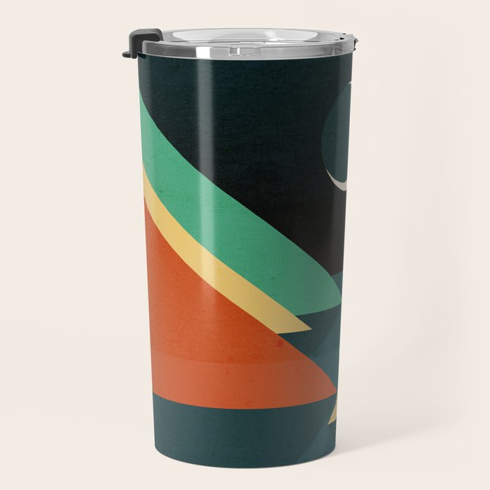 Quiet stream under crescent moon Travel Mug Gallery Image 3