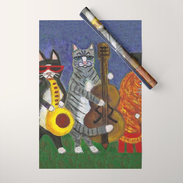 Jazz Cats Wrapping Paper Gallery Image 1
