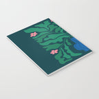 Summer Bloom: Pine Green Leaves & Pink Poppies Notebook Gallery Image 3