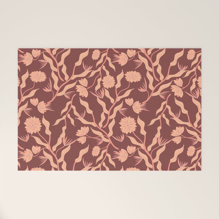 Classic Floral Welcome Mat Gallery Image 1