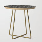 Twinkling Mid Century Modern Starburst Pattern Black and Cream Side Table Gallery Image 1