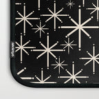 Twinkling Mid Century Modern Starburst Pattern Black and Cream Laptop Sleeve Gallery Image 3