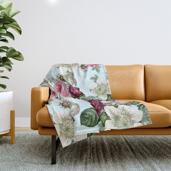 Floral enchant Throw Blanket Gallery Image 1