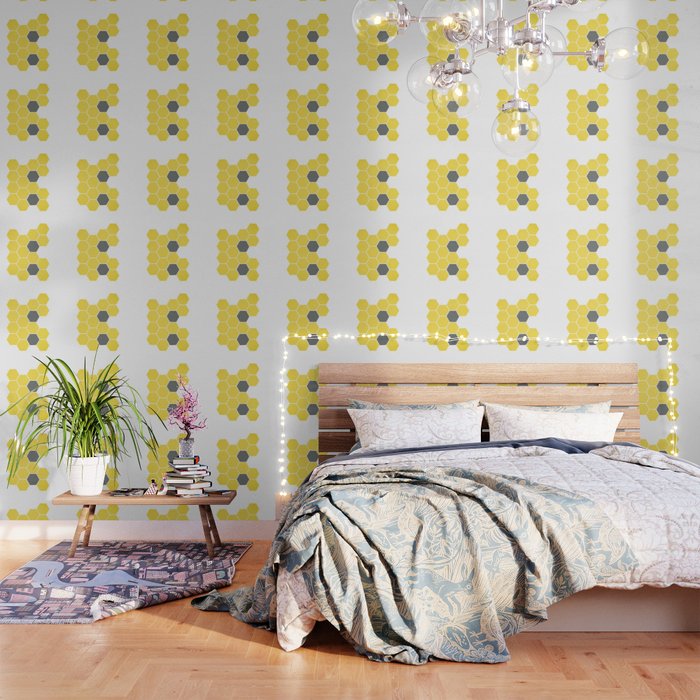 Yellow Honeycomb Wallpaper Gallery Image 3