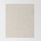 Lines III (Cream) Throw Blanket Gallery Image 2