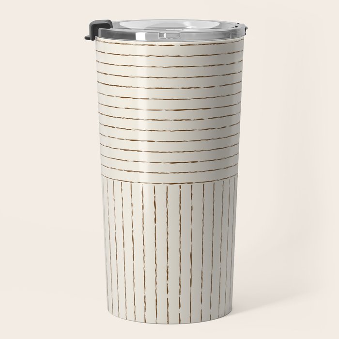 Lines III (Cream) Travel Mug Gallery Image 3