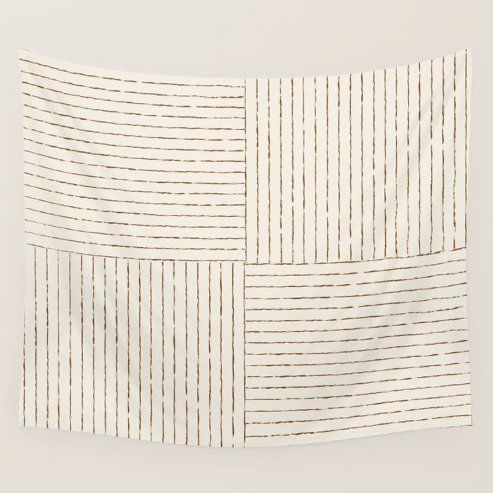 Lines III (Cream) Wall Tapestry Gallery Image 4