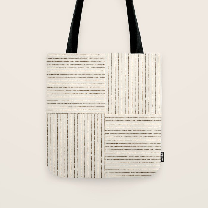 Lines III (Cream) Tote Bag Gallery Image 1