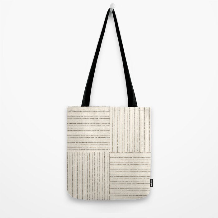 Lines III (Cream) Tote Bag Gallery Image 2