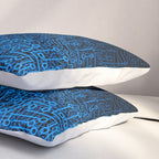 Reboot III BLUE Computer Circuit Board Pattern Pillow Sham Gallery Image 3