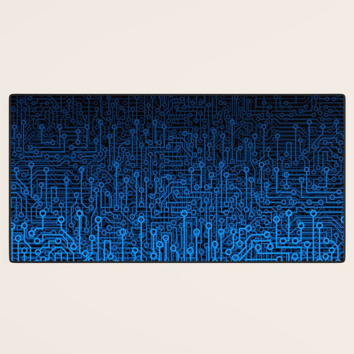Reboot III BLUE Computer Circuit Board Pattern Desk Mat Gallery Image 3