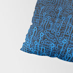 Reboot III BLUE Computer Circuit Board Pattern Pillow Sham Gallery Image 4