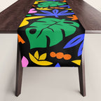 Colorful tropical summer nature art pattern Table Runner Gallery Image 1