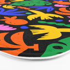 Colorful tropical summer nature art pattern Bath Mat Gallery Image 3