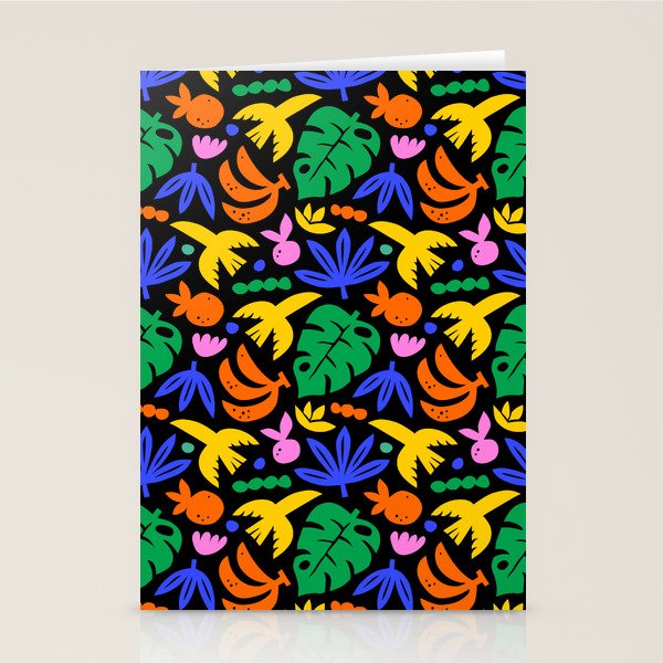 Colorful tropical summer nature art pattern Stationery Card Gallery Image 1