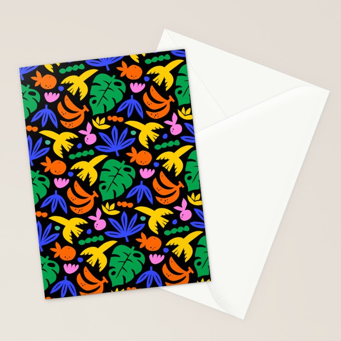 Colorful tropical summer nature art pattern Stationery Card Gallery Image 2