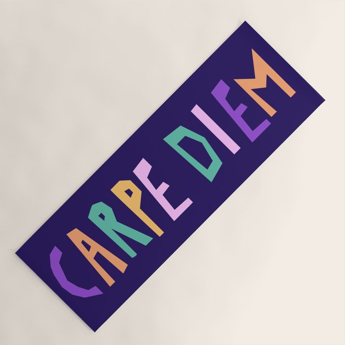 Carpe Diem lettering Yoga Mat Gallery Image 1